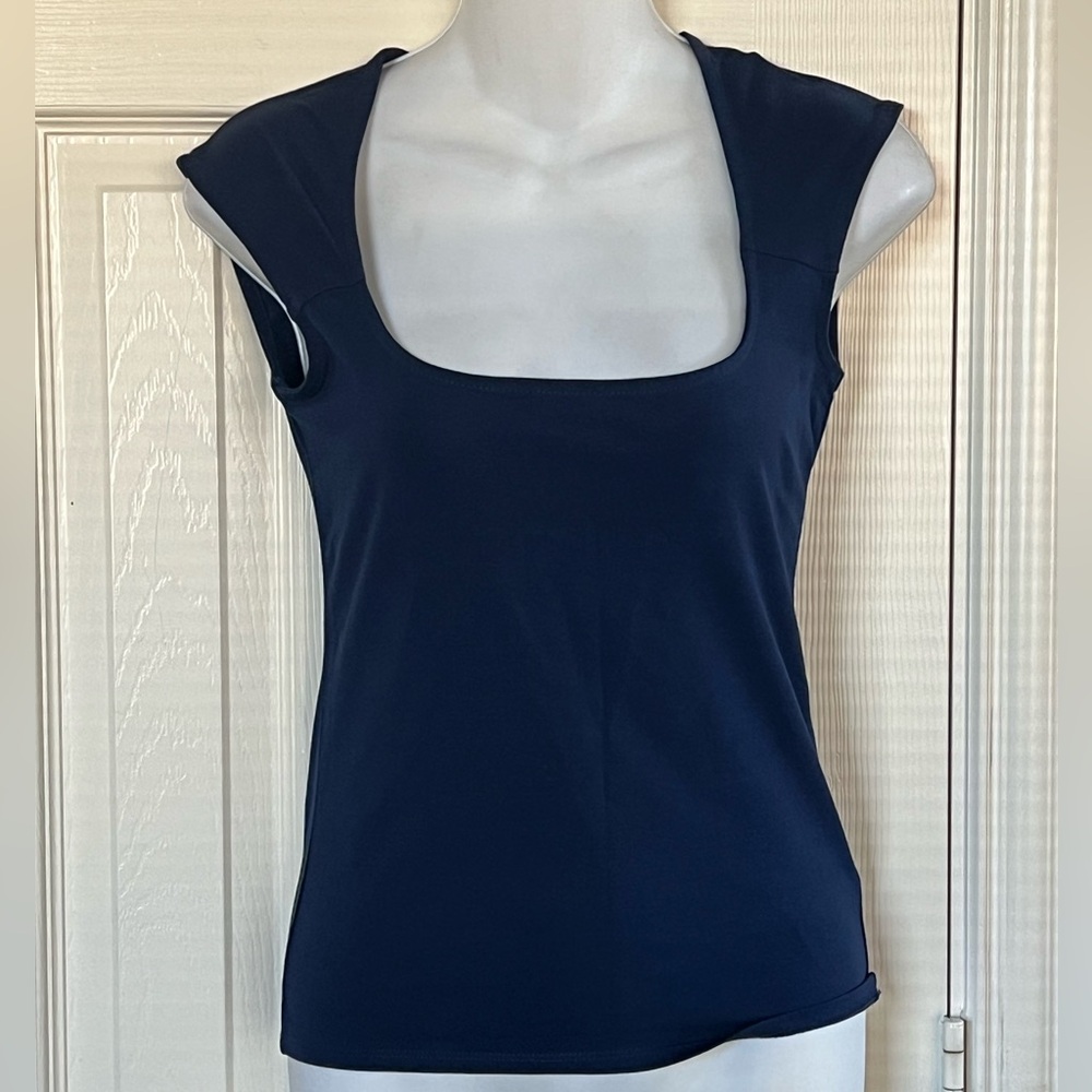 NWT J. Crew Cap-sleeve Stretch Cotton-Blend Squareneck Tank Top XS